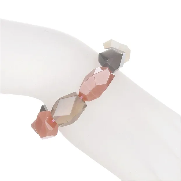 Bracelet, Moonstone (multicolored), 12 x 16mm nuggets, faceted | Marco Schreier
