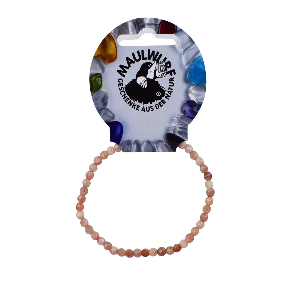 Pulsera, Piedra de luna (coloreada), cuentas de 04mm, facetadas | Marco Schreier