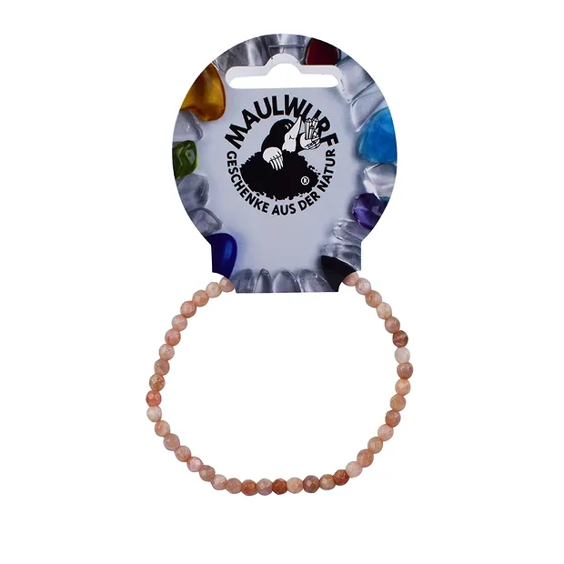 Bracelet, Pierre de lune (multicolore), 04mm boules, facettes | Marco Schreier