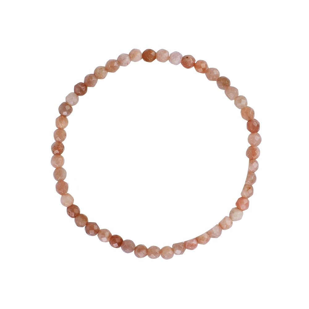 Pulsera, Piedra de luna (coloreada), cuentas de 04mm, facetadas | Marco Schreier
