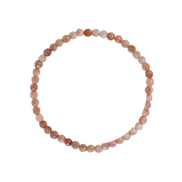 Pulsera, Piedra de luna (coloreada), cuentas de 04mm, facetadas | Marco Schreier