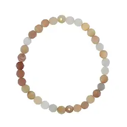 0611351061 Bracelet, Moonstone (multicolored), 06mm beads, faceted | Marco Schreier