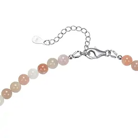 Bracelet Moonstone, beads (6mm), rhodiniert | wholesaler gems & healing stones