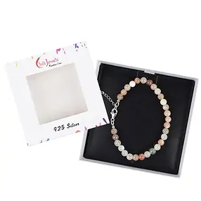 Bracelet Moonstone, beads (6mm), rhodiniert | wholesaler gems & healing stones