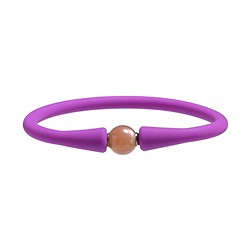 0611361112 Bracelet en perles rondes (8mm), silicone (lilas), 15cm (court)  | Marco Schreier