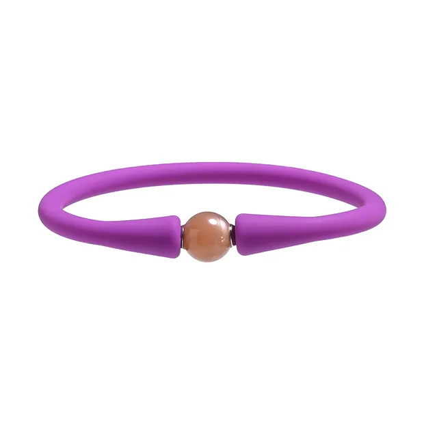 Armband Mondstein, Silikon (lila), 15cm (kurz) | Marco Schreier