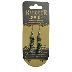 0611440005 Ohrhänger Barock Classic, Moosachat | Schreier Edelsteine, Heilsteine & Schmuck