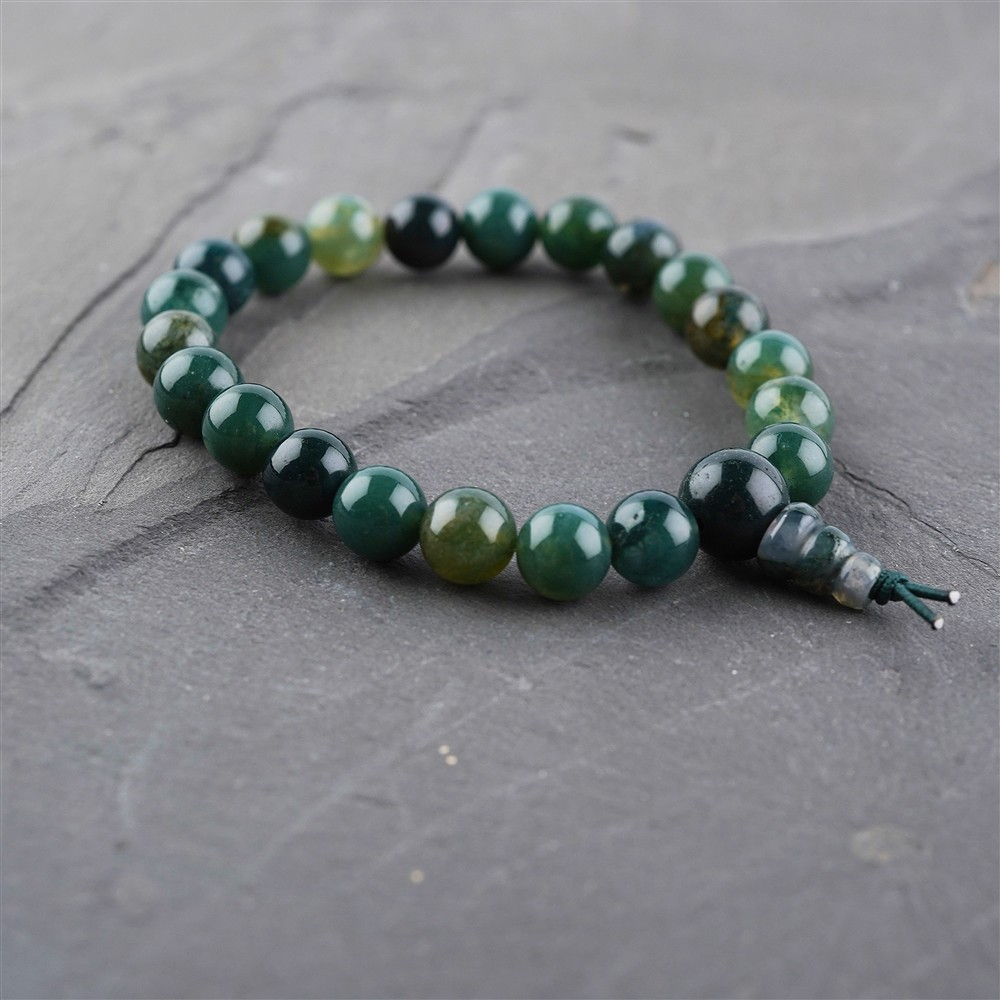 Kraftarmband Moosachat | Schreier Großhändler Edelsteine, Heilsteine & Schmuck