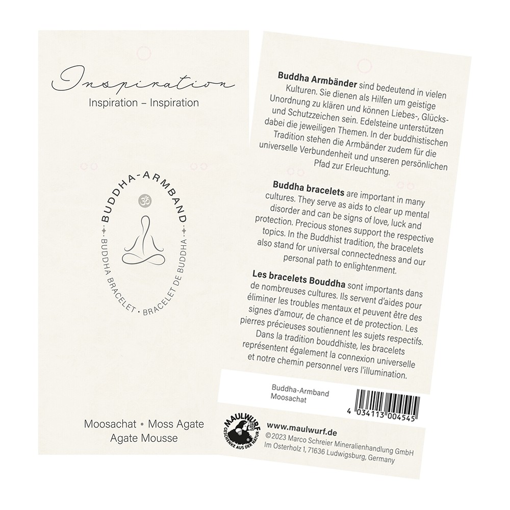 Kraftarmband Moosachat | Schreier Großhändler Edelsteine, Heilsteine & Schmuck