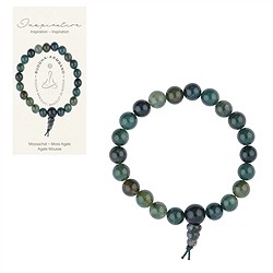 0611450001 Kraftarmband Moosachat | Schreier Großhändler Edelsteine, Heilsteine & Schmuck