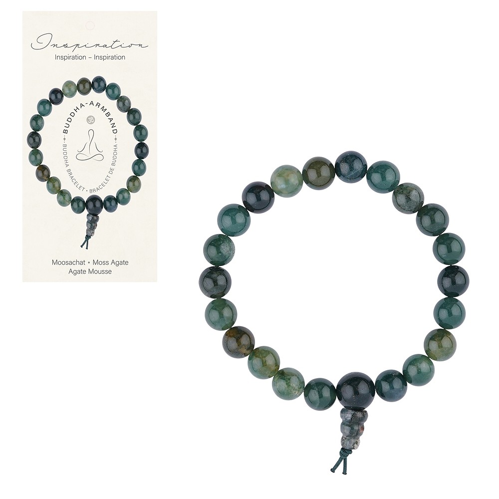 Kraftarmband Moosachat | Schreier Großhändler Edelsteine, Heilsteine & Schmuck