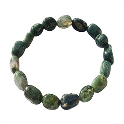 0611450020 Armband, Moosachat, 10 - 12mm Nuggets | Edelsteine, Heilsteine & Schmuck-Handel