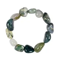 0611450021 Bracelet, Agate mousse, 18 - 22mm Nuggets | Marco Schreier