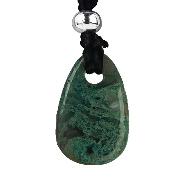 Pendentif pierre de force Agate mousse (libération) | Marco Schreier