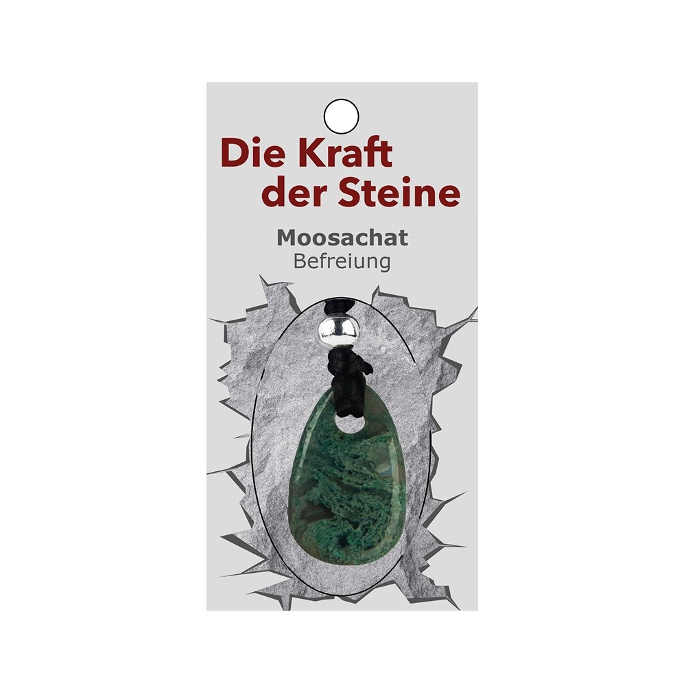 Kraftstein-Anhänger Moosachat (Befreiung) | GH Edelsteine, Heilsteine & Schmuck