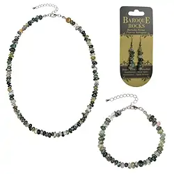 0611490005 Baroque Classic Moss Agate "Inspiration" jewelry set | Marco Schreier