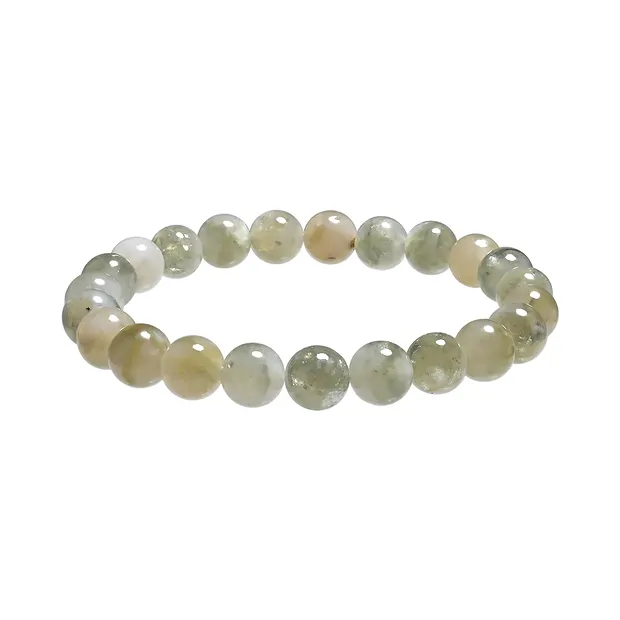 Bracelet, light green Muscovite (stab.), 08–09 mm beads | Marco Schreier
