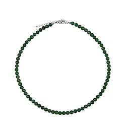 0611612206 Kette Nephrit, Kugeln (6mm), rhodiniert, Verlängerungskettchen | Marco Schreier