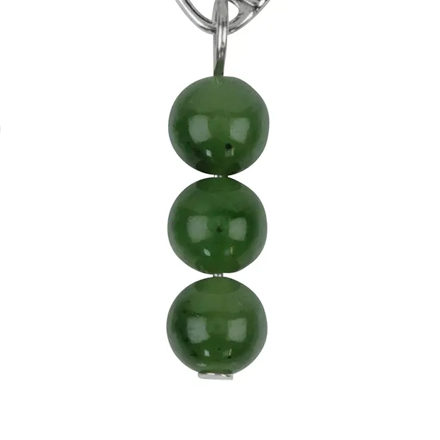 Ohrhänger Nephrit, 6mm-Kugeln | Großhändler Edelsteine, Heilsteine & Schmuck