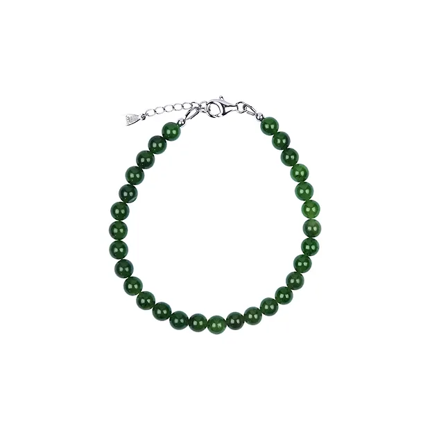 Ohrhänger Nephrit, 6mm-Kugeln | Großhändler Edelsteine, Heilsteine & Schmuck