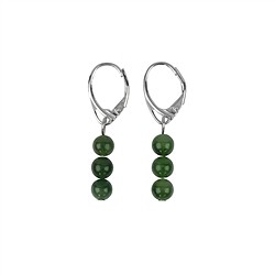 0611645442 Pendientes Nefrita, cuentas 6mm | piedras preciosas, piedras curativas y joyería