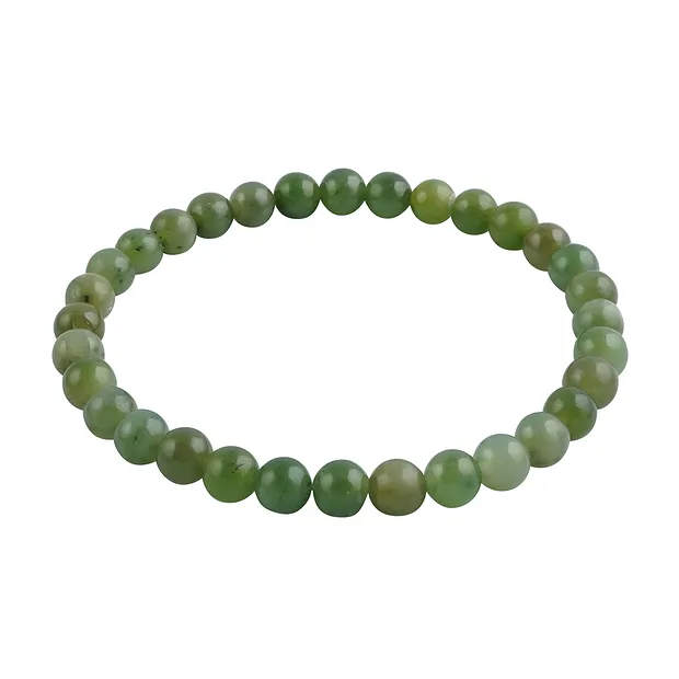 Bracelet, Néphrite, 06mm perles rondes | Marco Schreier