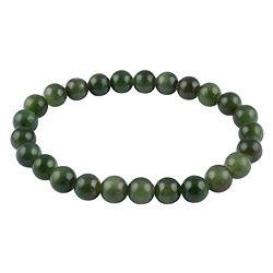 0611650108 Bracelet, Nephrite, 08mm beads | minerals trade - gems, healing stones & jewelry