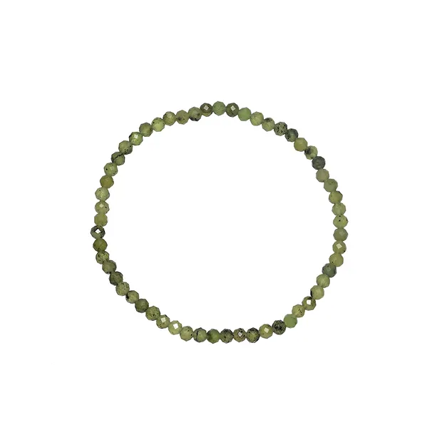 Armband, Nephrit, 03mm Kugeln, facettiert, 14cm (kurz) | Marco Schreier