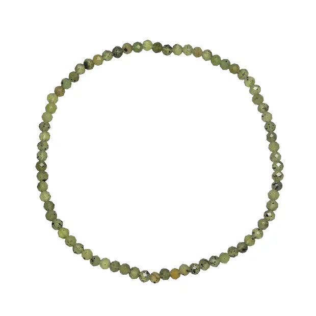 Armband, Nephrit, 03mm Kugeln, facettiert, 19cm | Marco Schreier