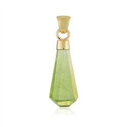 0612125918 Anhänger Peridot, 2,5 - 3,0cm, vergoldet | GH Edelsteine, Heilsteine & Schmuck