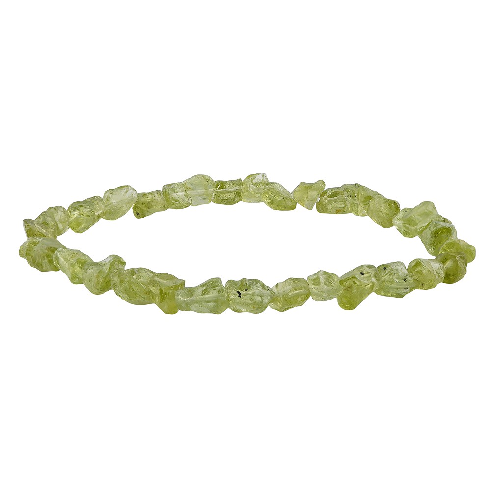 Bracelet, Peridote, 06 x 08mm nuggets (rough) | wholesaler gems & healing stones