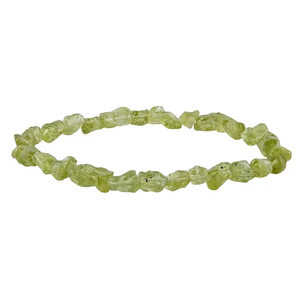 Pulsera, Peridoto, 06 x 08mm pepitas (en bruto) | Marco Schreier