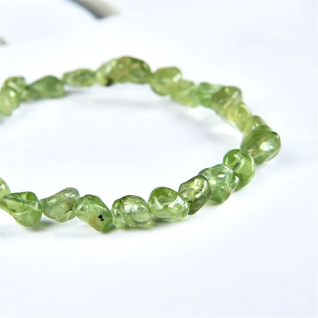 Pulsera, Peridoto, pepitas 06-08mm | Marco Schreier