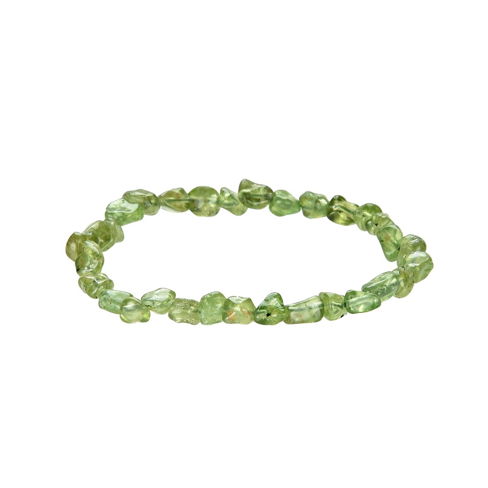 Bracciale, Peridoto, pepite di 06-08 mm | grossista gemme e pietre curative