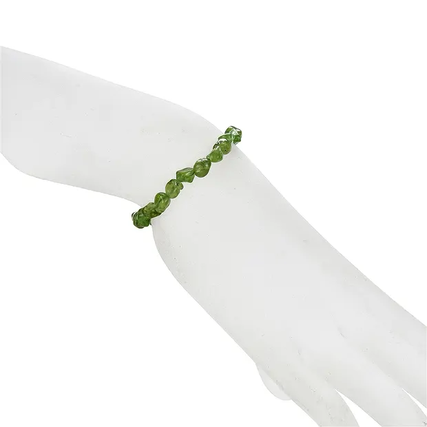 Bracelet, Peridote, 06-08mm nuggets | wholesaler gems, healing stones & jewelry