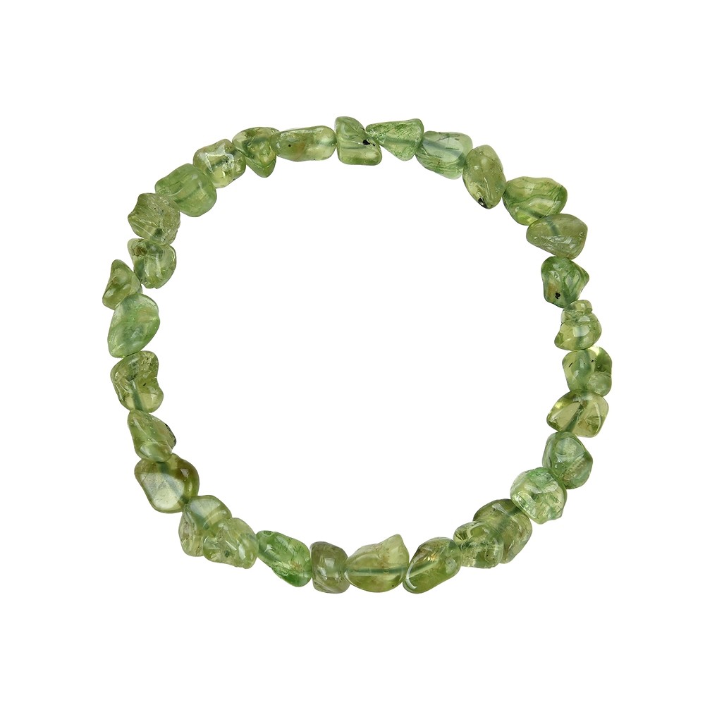 Bracciale, Peridoto, pepite di 06-08 mm | grossista gemme e pietre curative