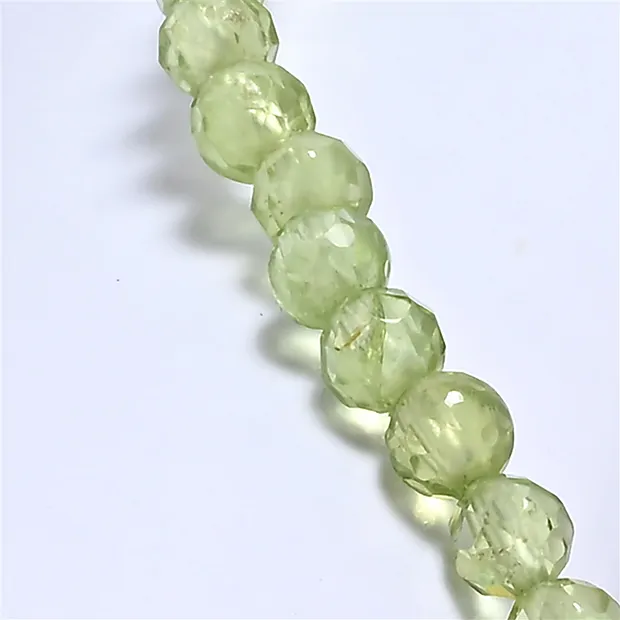 Bracciale, Peridoto, perline da 03 mm, sfaccettate, 14 cm (corto) | Marco Schreier