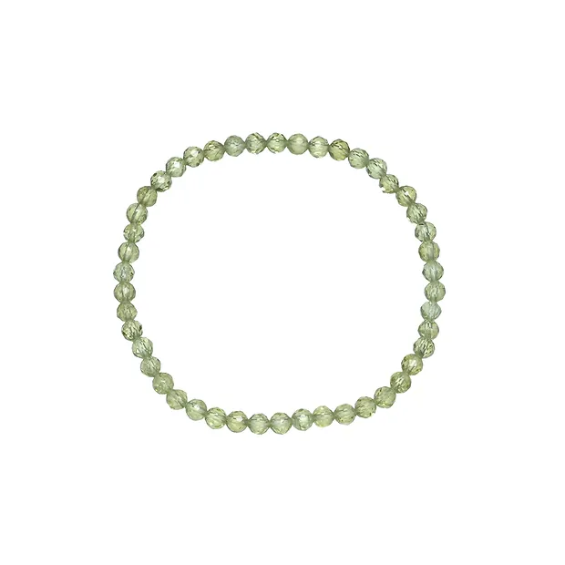Bracelets, Péridot, 03mm boules, facettes, 14cm (court) | Marco Schreier