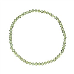0612151031 Bracelet, Peridote, 03mm beads, faceted, 19cm | wholesaler gems & healing stones