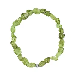 0612160024 Bracelet, Peridote, 06-08mm nuggets, silver ball | Marco Schreier