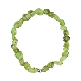 Bracelet, Peridote, 06-08mm nuggets, silver ball | Marco Schreier