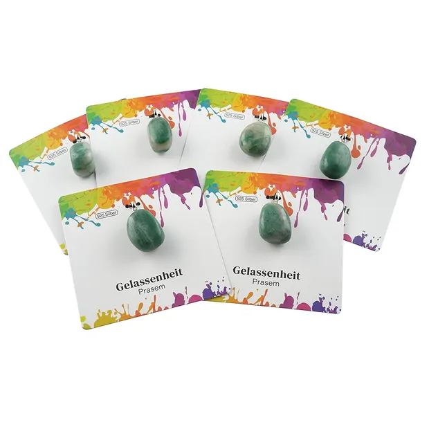 Anhänger Prasem, Trommelstein klein, rhodiniert | Marco Schreier