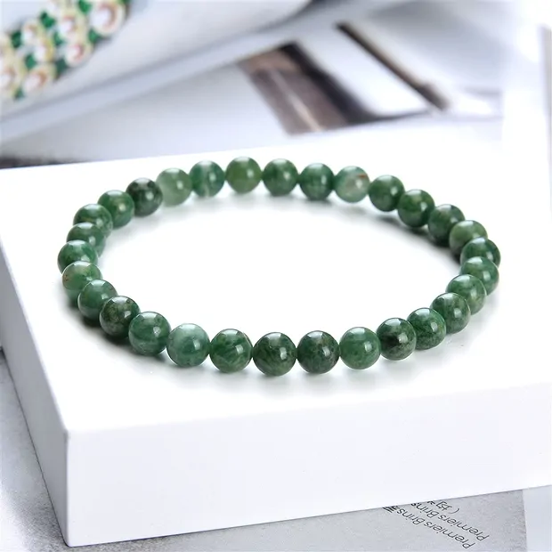 Bracciale, Prasem, perline da 08 mm | Gemme Schreier, pietre curative e gioielli