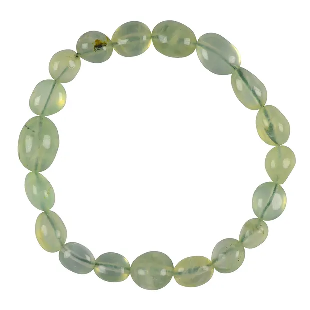 Pulsera, prehnita, pepitas de 10 - 12mm | Marco Schreier