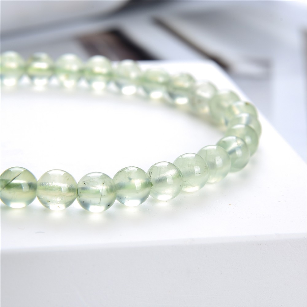 Bracciale, prehnite, perline da 06 mm | grossista gemme e pietre curative