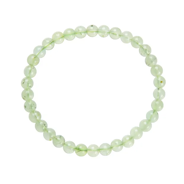 Bracelet, prehnite, 06mm perles rondes | Marco Schreier