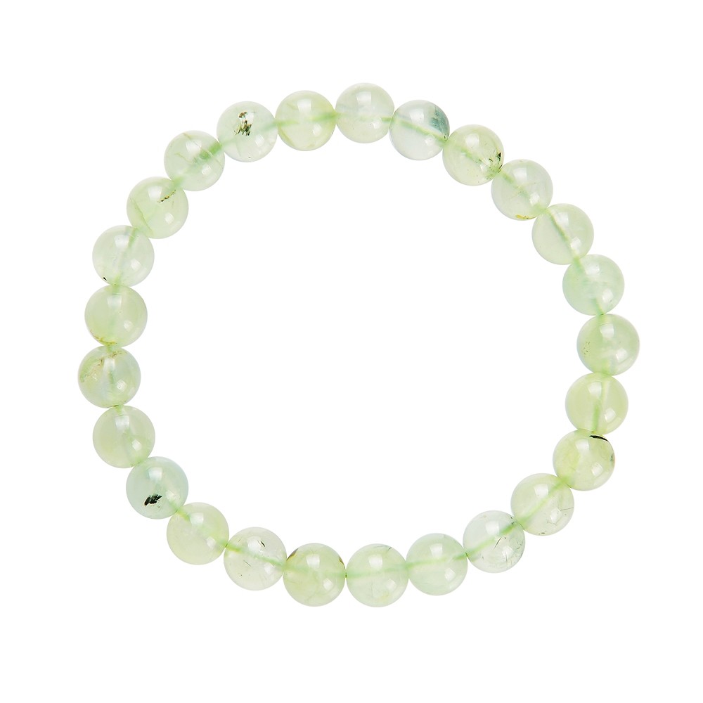 Bracelet, prehnite, 08mm beads | minerals trade - gems, healing stones & jewelry