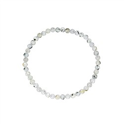 0612350231 Bracelet, prehnite, 03mm boules, facettes, 14cm (court) | Marco Schreier