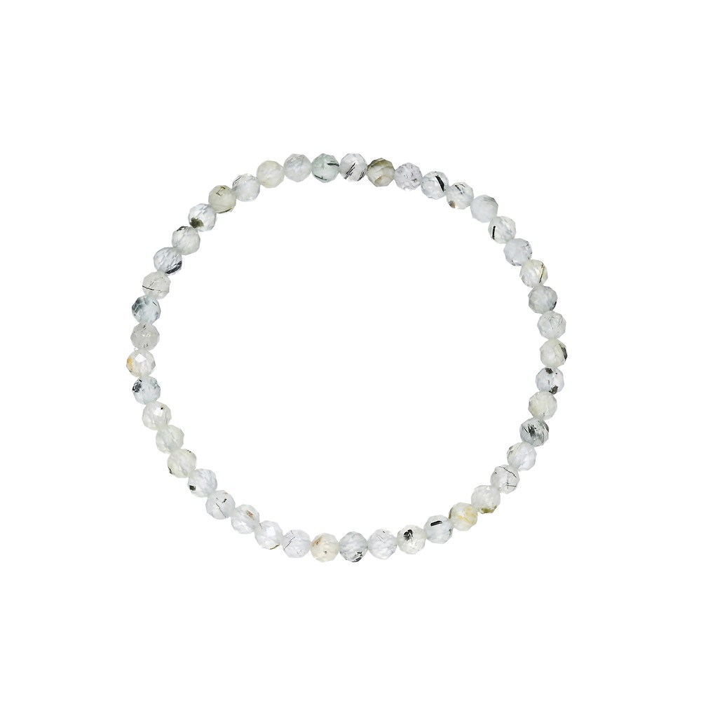 Bracelet, prehnite, 03mm boules, facettes, 14cm (court) | Marco Schreier