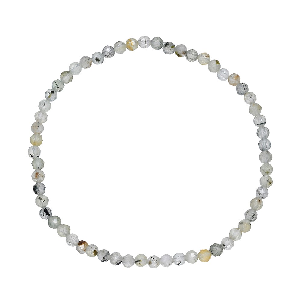 Pulsera, prehnita, cuentas de 03mm, facetadas, 19cm | Marco Schreier